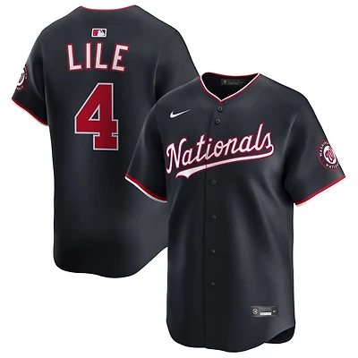 Daylen Lile Men's Nike Navy Washington Nationals Alternate Limited Custom Jersey