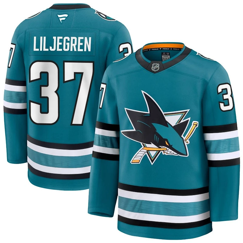 Timothy Liljegren Men's Fanatics Teal San Jose Sharks Home Premium Custom Jersey