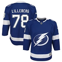 Emil Lilleberg Youth Blue Tampa Bay Lightning Home Custom Premier Jersey
