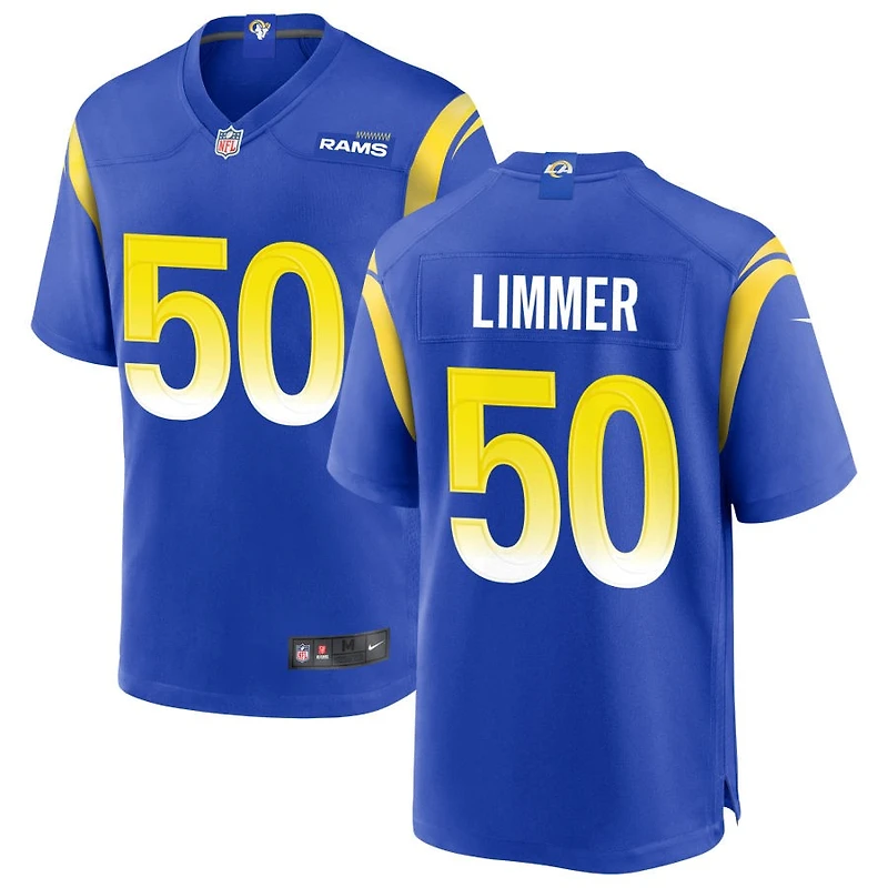 Beaux Limmer Men's Nike Royal Los Angeles Rams Custom Game Jersey