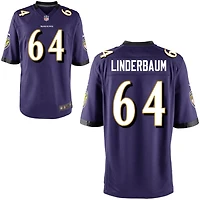 Tyler Linderbaum Youth Nike Purple Baltimore Ravens Custom Game Jersey