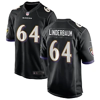 Tyler Linderbaum Men's Nike Black Baltimore Ravens Alternate Custom Game Jersey