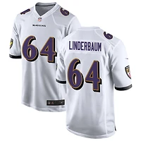 Tyler Linderbaum Men's Nike White Baltimore Ravens Custom Game Jersey