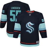 Ryan Lindgren Youth Navy Seattle Kraken Home Premier Custom Jersey