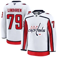 Charlie Lindgren Men's Fanatics White Washington Capitals Away Premium Custom Jersey