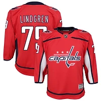 Charlie Lindgren Youth Red Washington Capitals Home Custom Premier Jersey
