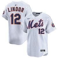 Francisco Lindor Men's Nike White New York Mets Home Limited Custom Jersey