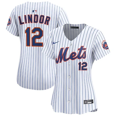 Francisco Lindor Women's Nike  White New York Mets Home Limited Custom Jersey