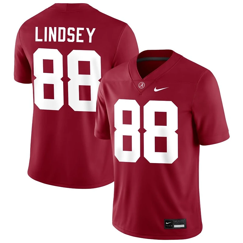Jay Lindsey Men's Nike Crimson Alabama Crimson Tide NIL Pick-A-Player Football Replica Jersey