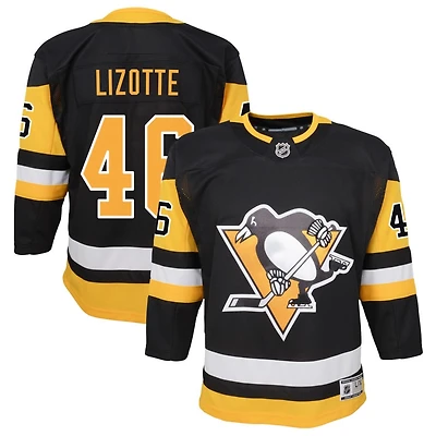 Blake Lizotte Youth Black Pittsburgh Penguins Home Premier Custom Jersey