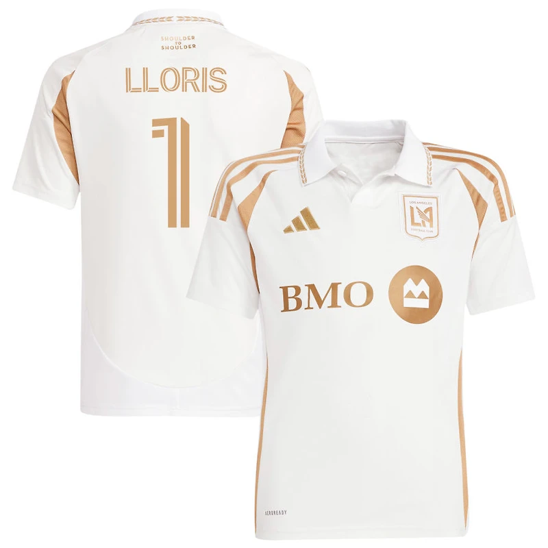 Hugo Lloris Youth adidas  White LAFC 2025 Secondary Replica Custom Jersey