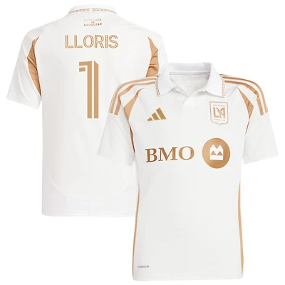 Hugo Lloris Youth adidas  White LAFC 2025 Secondary Replica Custom Jersey