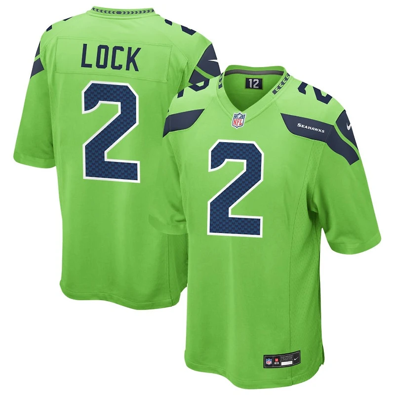 Drew Lock Men's Nike Neon Green Seattle Seahawks Alternate Custom Game Jersey