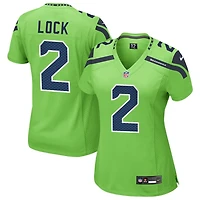 Drew Lock Women's Nike Neon Green Seattle Seahawks Alternate Custom Game Jersey