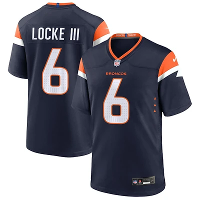 P.J. Locke III Men's Nike  Navy Denver Broncos Alternate Mile High Collection Custom Game Jersey