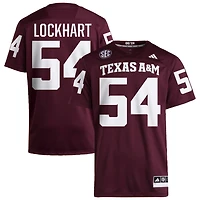Jordan Lockhart Men's adidas  Maroon Texas A&M Aggies NIL Pick-A-Player Home Premier Football Jersey