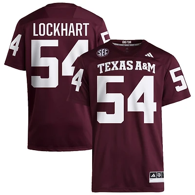 Jordan Lockhart Men's adidas  Maroon Texas A&M Aggies NIL Pick-A-Player Home Premier Football Jersey