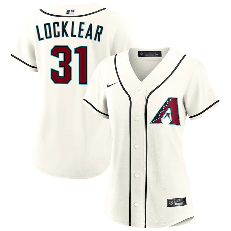 Tyler Locklear Women's Nike  Cream Arizona Diamondbacks Home Custom Replica 2.0 Jersey