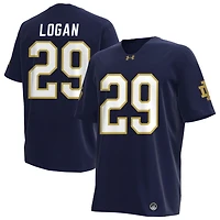 Brandon Logan Men's Under Armour Navy Notre Dame Fighting Irish NIL Pick-A-Player Replica Football Jersey