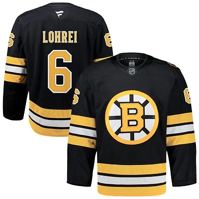 Mason Lohrei Men's Fanatics Black Boston Bruins Home Authentic Pro Custom Jersey
