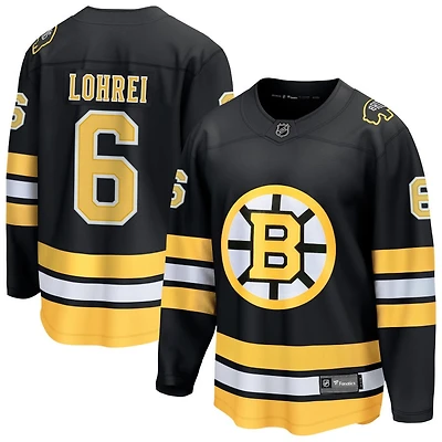 Mason Lohrei Men's Fanatics Black Boston Bruins Home Breakaway Custom Jersey