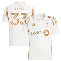 Aaron Long Youth adidas  White LAFC 2025 Secondary Replica Custom Jersey