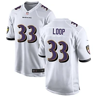 Tyler Loop Men's Nike White Baltimore Ravens Custom Game Jersey