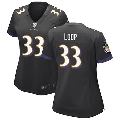 Tyler Loop Women's Nike Black Baltimore Ravens Alternate Custom Game Jersey
