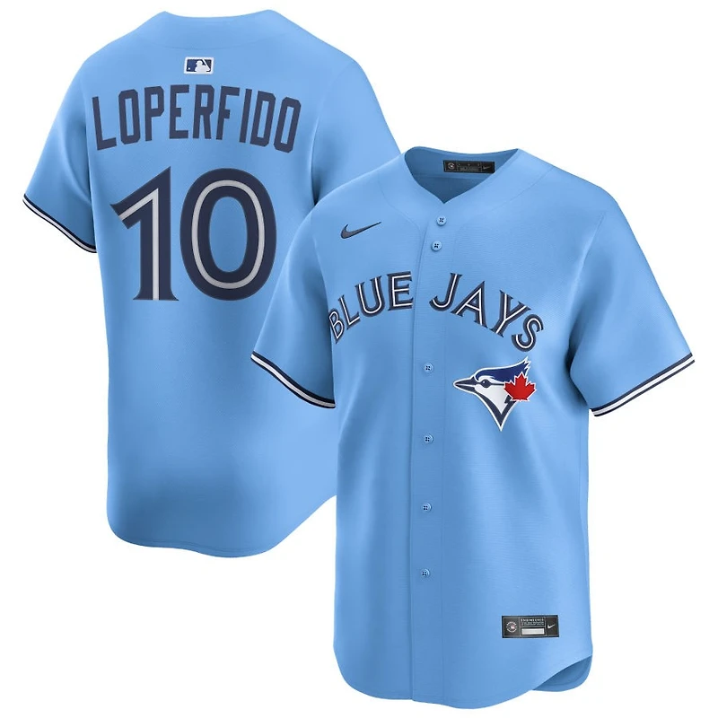 Joey Loperfido Men's Nike Light Blue Toronto Blue Jays Alternate Limited Custom Jersey