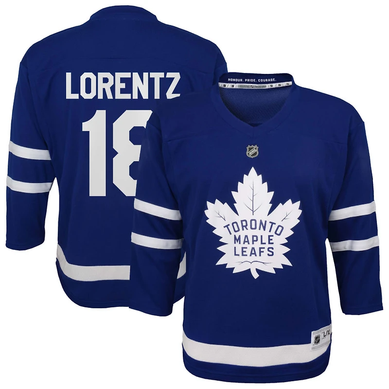 Steven Lorentz Youth  Blue Toronto Maple Leafs Home Replica Custom Jersey