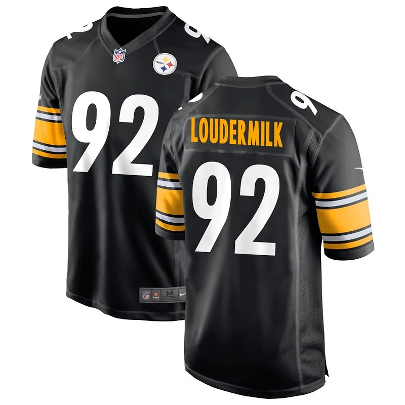 Isaiahh Loudermilk Men's Nike Black Pittsburgh Steelers Custom Game Jersey