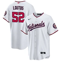 Ryan Loutos Youth Nike White Washington Nationals Replica Custom Jersey