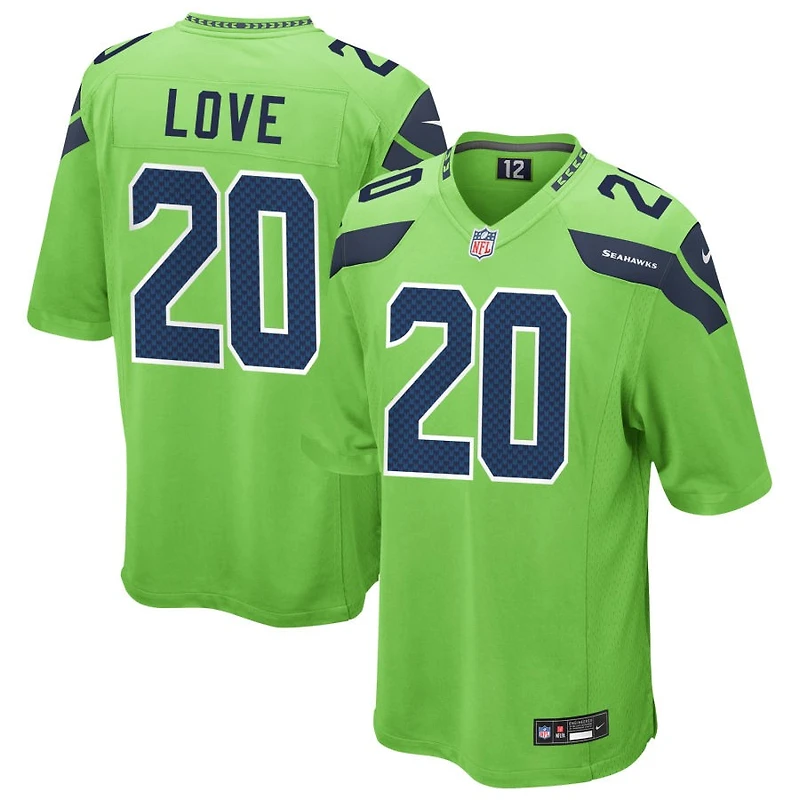 Julian Love Men's Nike Neon Green Seattle Seahawks Alternate Custom Game Jersey