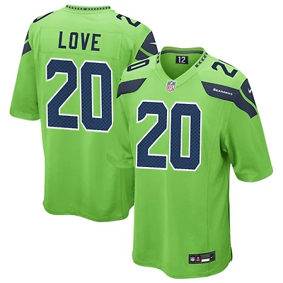 Julian Love Men's Nike Neon Green Seattle Seahawks Alternate Custom Game Jersey
