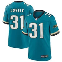 Keni-H Lovely Men's Nike Teal Jacksonville Jaguars Prowler Throwback Custom Game Jersey