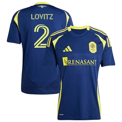 Daniel Lovitz Men's adidas  Navy Nashville SC 2025 The Heart of Nashville Kit Replica Custom Jersey