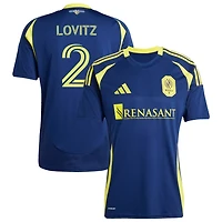 Daniel Lovitz Men's adidas  Navy Nashville SC 2025 The Heart of Nashville Kit Replica Custom Jersey