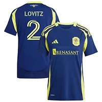 Daniel Lovitz Women's adidas  Navy Nashville SC 2025 The Heart of Nashville Kit Replica Custom Jersey