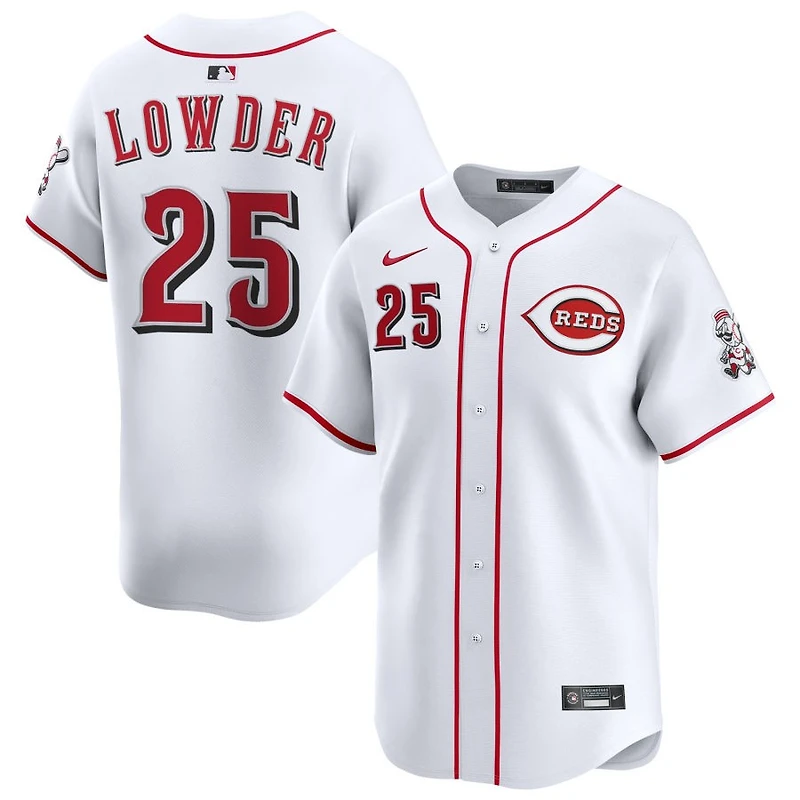 Rhett Lowder Men's Nike White Cincinnati Reds Home Limited Custom Jersey