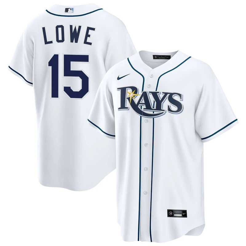 Josh Lowe Men's Nike  White Tampa Bay Rays Home Custom Replica Jersey