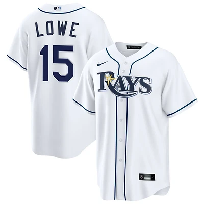 Josh Lowe Men's Nike White Tampa Bay Rays Home Custom Replica Jersey