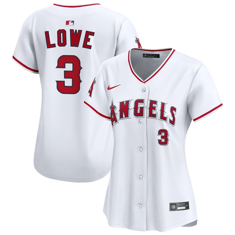 Josh Lowe Women's Nike White Los Angeles Angels Home Limited Custom Jersey