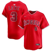 Josh Lowe Men's Nike Red Los Angeles Angels Alternate Limited Custom Jersey