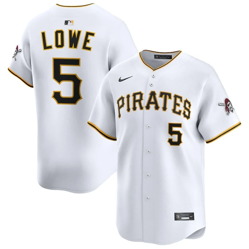 Brandon Lowe Men's Nike White Pittsburgh Pirates Home Limited Custom Jersey