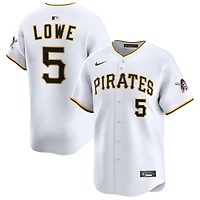 Brandon Lowe Men's Nike White Pittsburgh Pirates Home Limited Custom Jersey