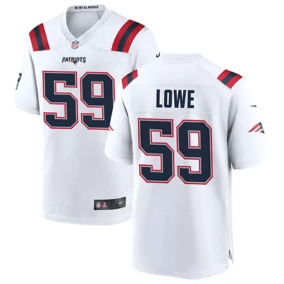 Vederian Lowe Men's Nike White New England Patriots Custom Game Jersey