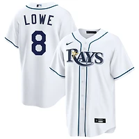 Brandon Lowe Men's Nike  White Tampa Bay Rays Home Custom Replica Jersey