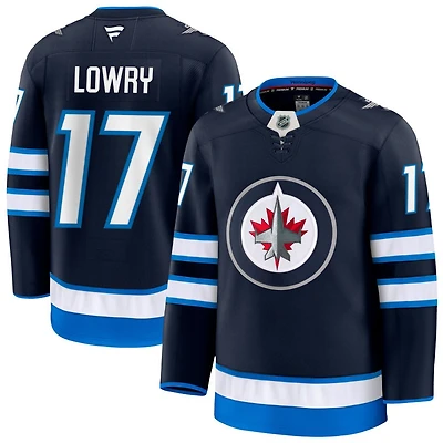 Adam Lowry Men's Fanatics Navy Winnipeg Jets Home Premium Custom Jersey