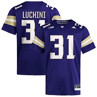 Luke Luchini Men's adidas  Purple Washington Huskies NIL Pick-A-Player Home Premier Football Jersey