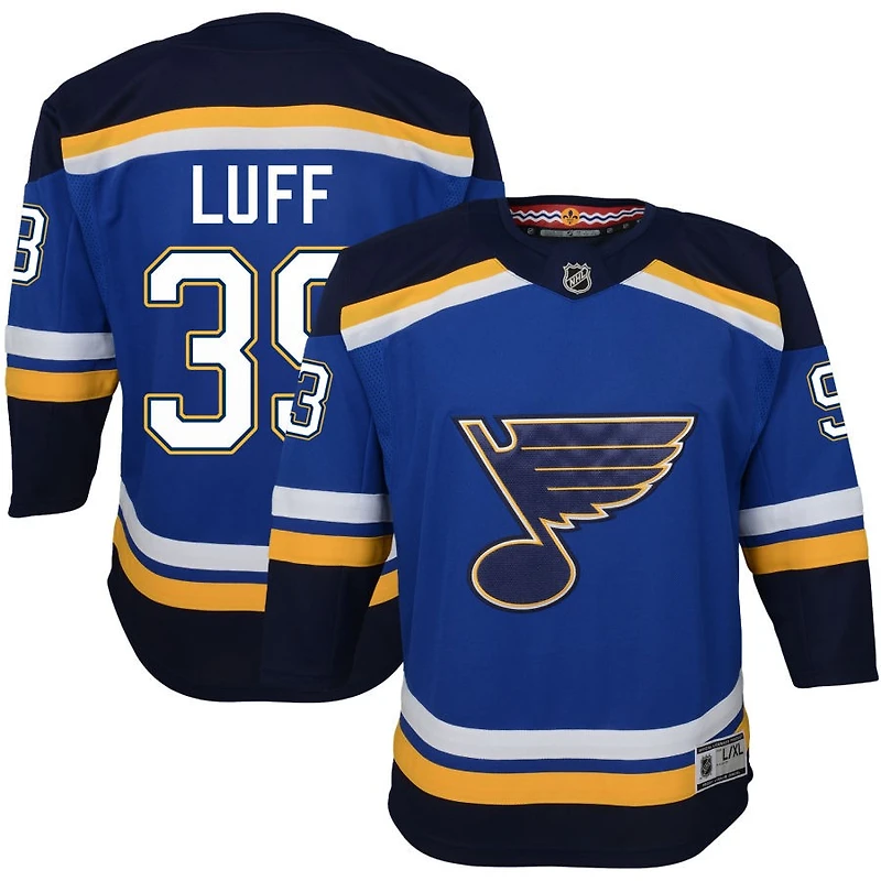 Matt Luff Youth Blue St. Louis Blues Home Premier Custom Jersey